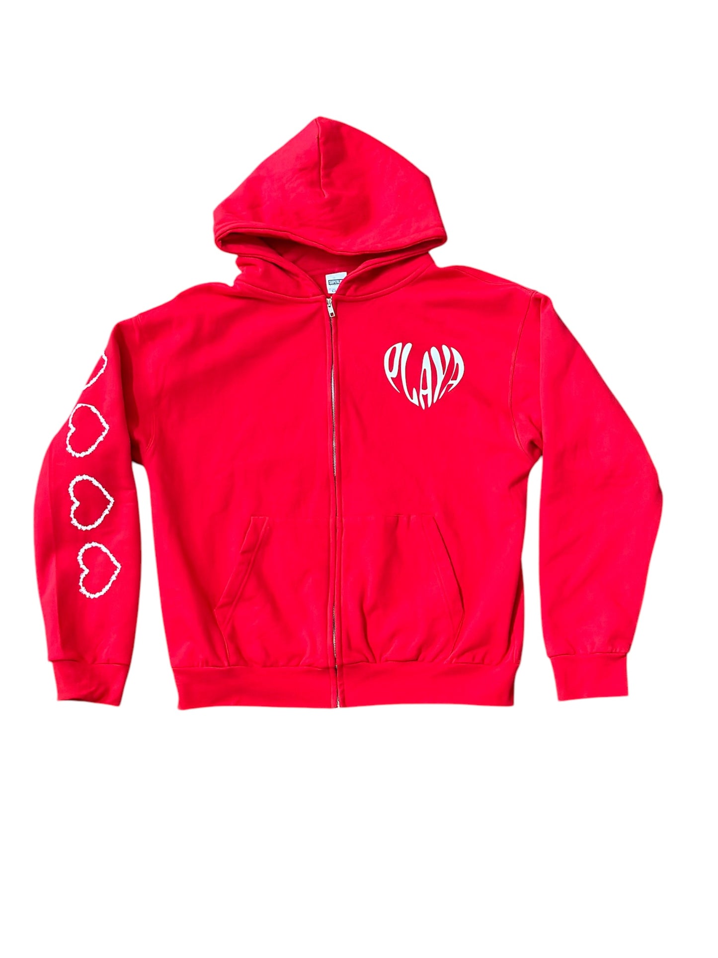 Heart on my sleeve zip hoodie