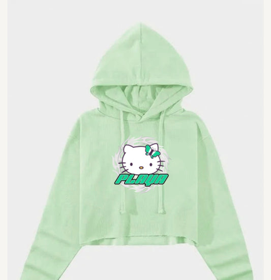 Naija green playa kitty hoodie