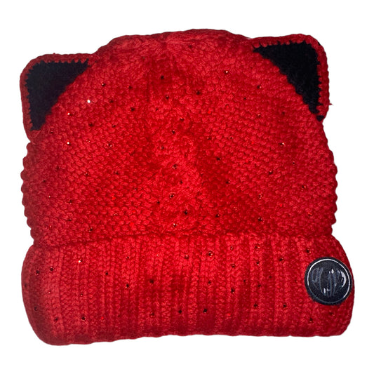 Rhinestone playa cat eared beanie